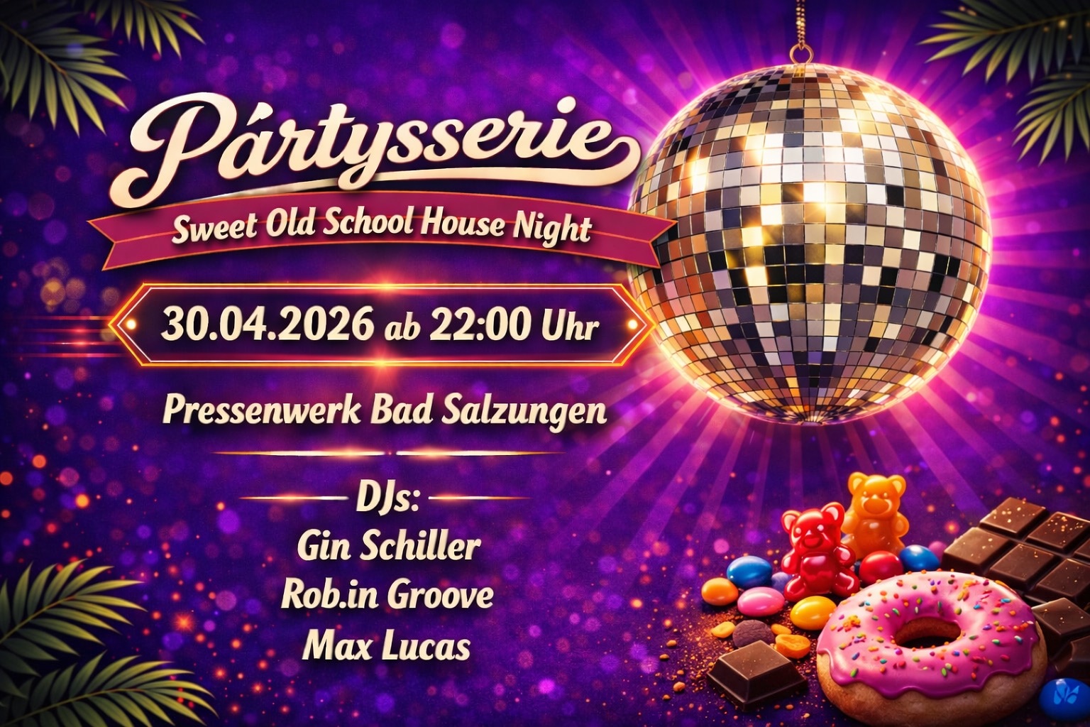 Pârtysserie 🪩 Sweet Old School House Night