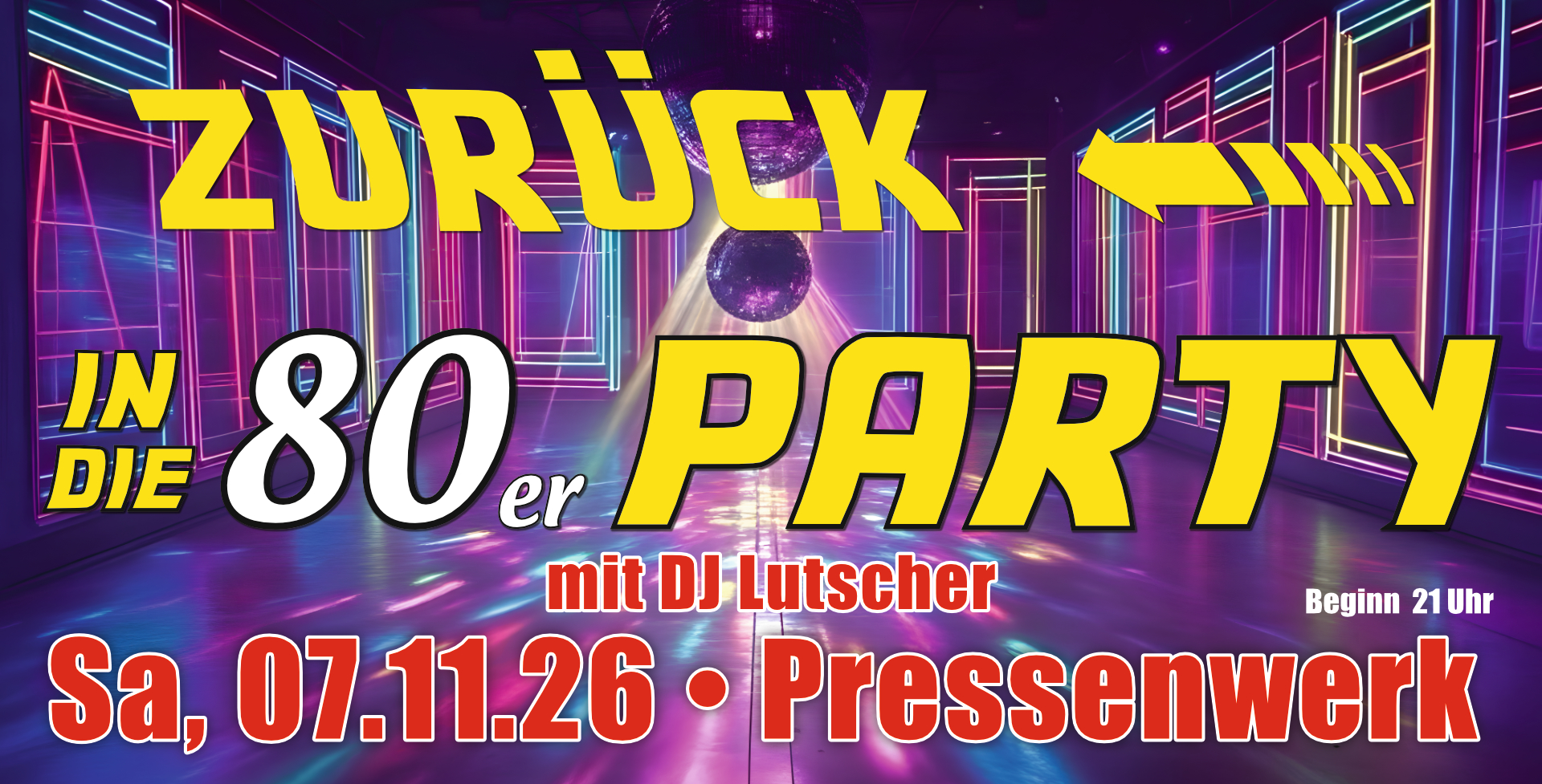 80er Jahre Party mit DJ Lutscher